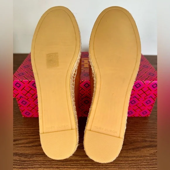 New Tory Burch Eleanor Espadrilles in Bourbon Size 7